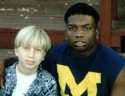 Photo of Sammie, right, a boy we mentored